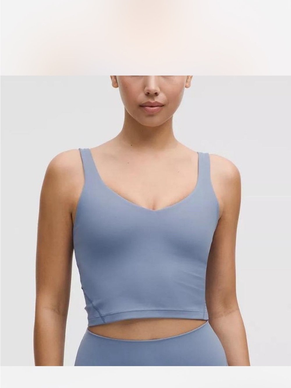Light Blue Crop Tank Top